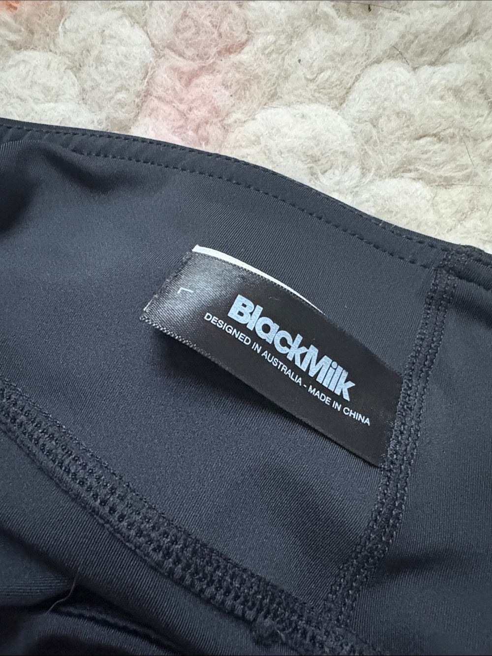 Blackmilk Black Capri Leggings with Tie Hem - Picture 8 of 8